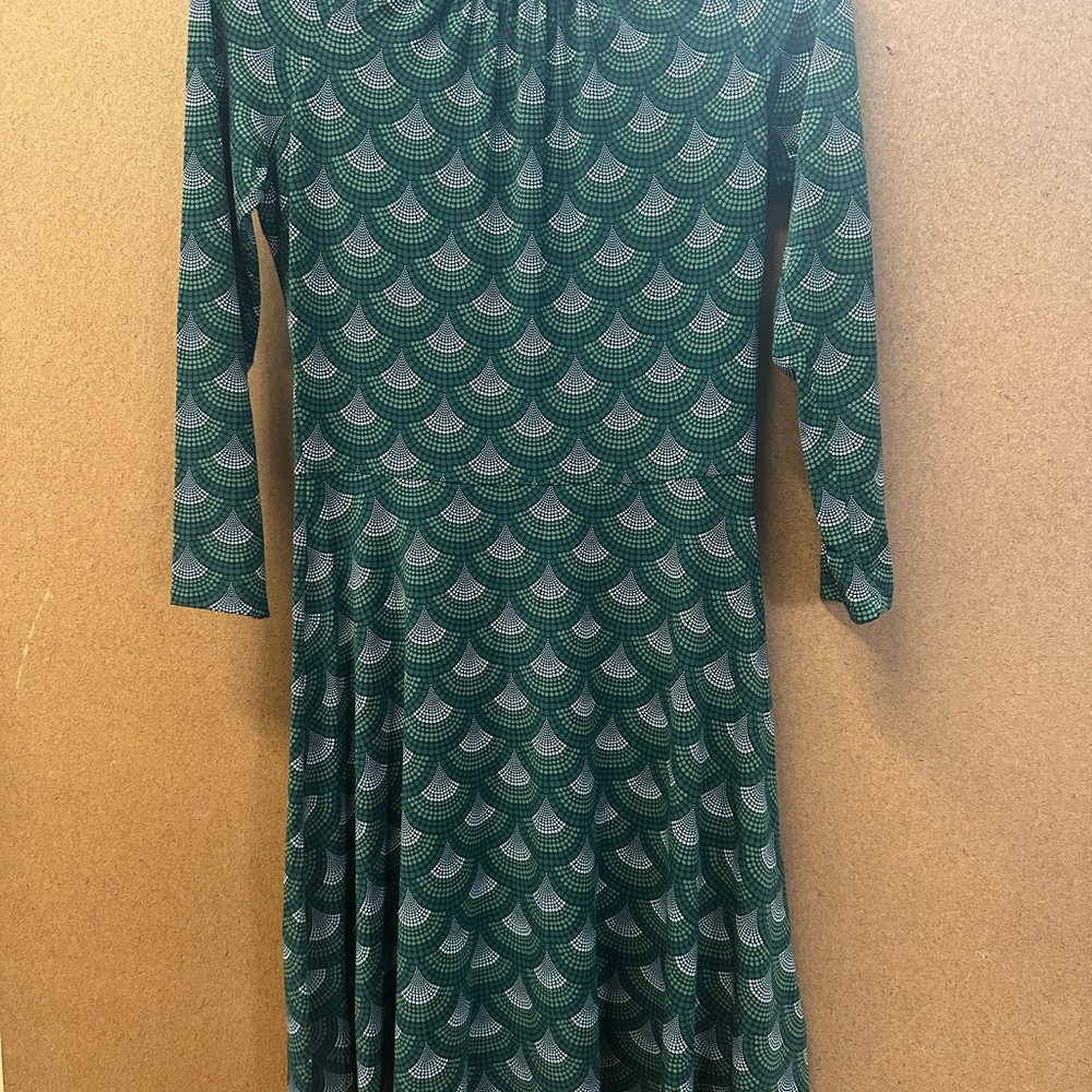 Michael Kors Emerald and Black Patterned Dress